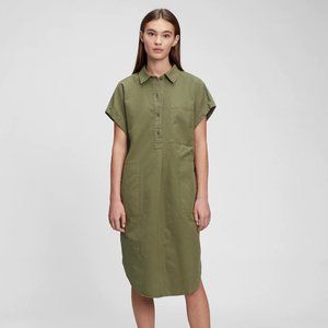 NWT GAP Popover Dress - Army Green
